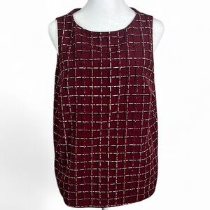 The Limited Burgundy Boxy Sleeveless Tank Top Size Small Grandmacore